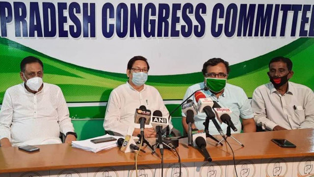 Senior Congress leaders interact with newsmen in Agartala Tuesday to criticise alleged failures of the state government. Image: Indigenousherald