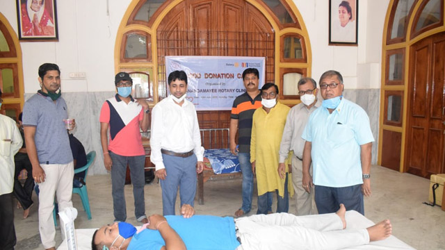 A voluntary blood donation camp organised at Agartala Sunday. Image: Indigenousherald