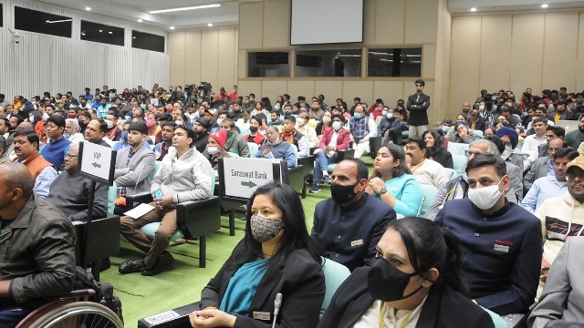 Audience at the award ceremony of My Home India, a NGO, in New Delhi Sunday. Image: PR