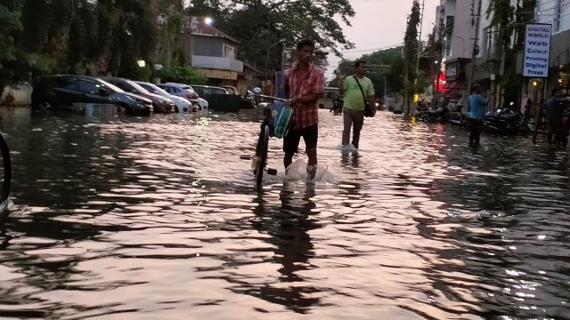 Massive rains cause water logging in a large area of Agartala city Thursday. Image: Indigenousherald 