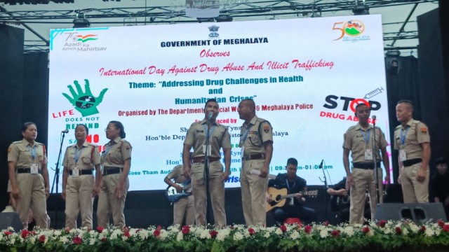 Programme to commemorate the International Day against Drug Abuse and Illicit Trafficking held in Shillong Saturday. Image: Indigenousherald 