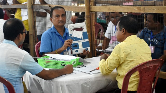 Glimpse of Tripura assembly by-election results in Agartala Sunday. Image: Indigenousherald 