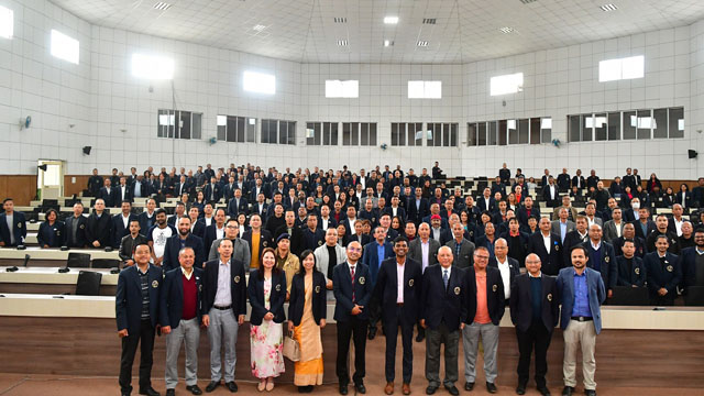 Dr Vijay Kumar D, Commissioner and Secretary, Sports and Youth Affairs and CEO North East Olympic Games, 2022 Monday felicitates various committees and stakeholders of the recently concluded North East Olympic Games in Shillong. Image: Indigenousherald 