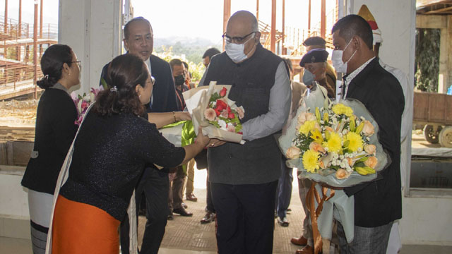 Chief Justice of the Gauhati High Court RM Chhaya arrives at Aizawl Thursday on a three-day visit to Mizoram. Image: Indigenousherald  
