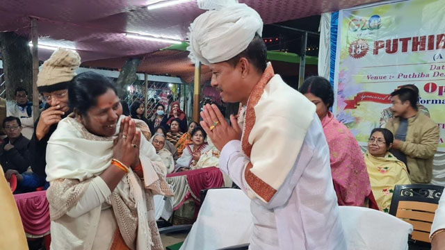 Maharaja of Manipur Sanajaoba Leishemba and Union MoS Pratima Bhoumik grace inaugural ceremony of Lai Haraoba, a traditional socio-cultural event of Manipuri community, in Agartala Friday. Image: Indigenousherald