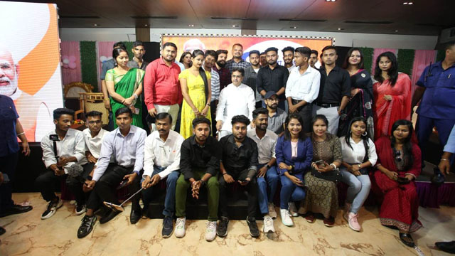 Tripura Chief Minister Dr Manik Saha graces an interaction programme in attendance of talented YouTubers, Vloggers and various social media content creators at Agartala Tuesday. Image: Web