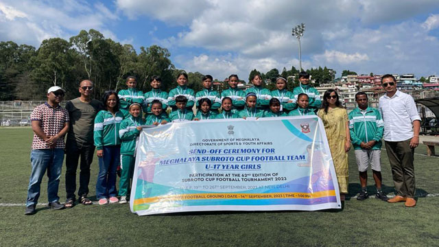 Meghalaya Saiden Secondary School’s U-17 girl players to participate in the 62nd edition of Subroto Cup Football Tournament to be held at New Delhi from September 19. Image: Indigenousherald