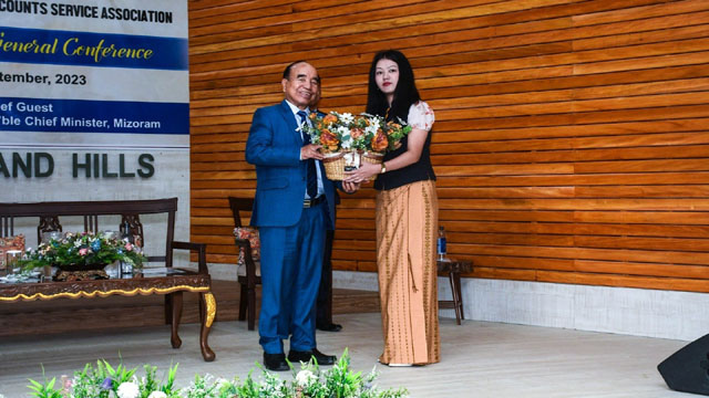 Mizoram Chief Minister Zoramthanga Thursday attends the 28th General Conference of Mizoram Finance and Account Service Association (MFASA) at Woodland Hill in Aizawl. Image: Indigenousherald