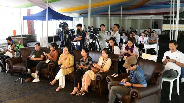 Young journalists of Nagaland cover an event at Kohima Thursday. Image: Indigenousherald
