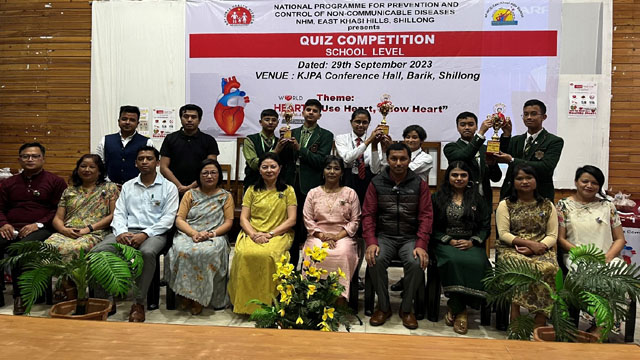 Programme to distribute prize to the winners of quiz completion to commemorate the World Heart Day at Shillong Saturday. Image: Indigenousherald