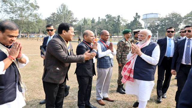 Prime Minister Narendra Modi wraps up his Assam visit and returns to New Delhi Sunday. Image: Agency