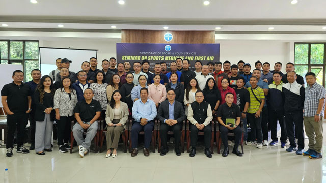 Sports & Youth Services Department organises Seminar on Sports Medicine and First Aid as well as Seminar on Sports Psychology and Method of Training at Aizawl. Image: DIPR