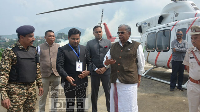 Nagaland Governor La Ganesan visits Mon District Thursday to oversee various development and welfare schemes. Image: DIPR