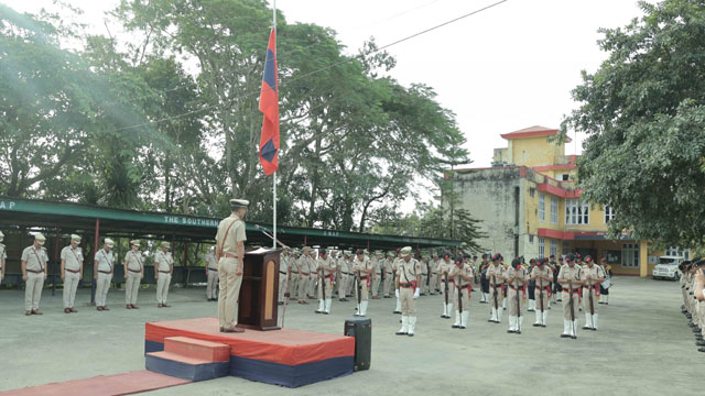 Police Commemoration Day observed at Lunglei in Mizoram Monday. Image: DIPR