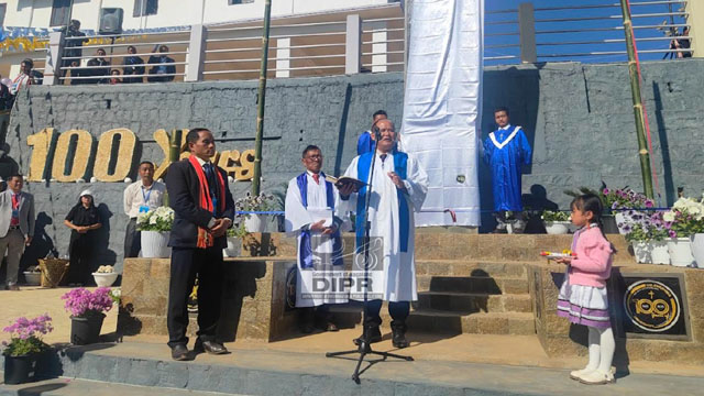 Tening Village Baptist Phumling in Peren district launches its Centenary of Christianity (1925-2025) with a two-day celebration Friday. Image: DIPR