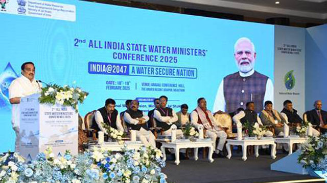 Tripura Chief Minister Dr Manik Saha attends the 2nd All India State Water Ministers Conference in Udaipur, Rajasthan which was inaugurated by Union Jal Shakti Minister CR Patil Tuesday. Image: Web