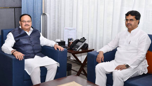 Tripura Chief Minister Dr Manik Saha had a courtesy call on Jagat Prakash Nadda, the Minister of Health and Family Welfare and All India President of the BJP, in New Delhi Friday. Image: Web