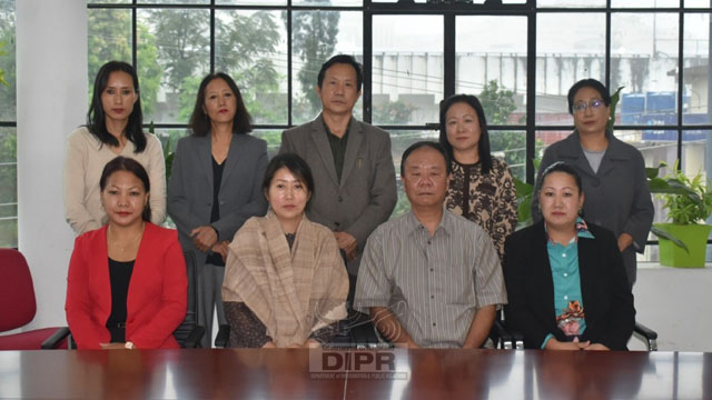 Officials of the IPR and the NSCPCR hold a meeting on media coverage matters at Kohima Tuesday. Image: DIPR