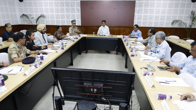 Tripura Chief Minister Dr Manik Saha along with the officials concerned Tuesday chairs the 29th meeting of Rajya Sainik Board at Agartala. Image: DICA