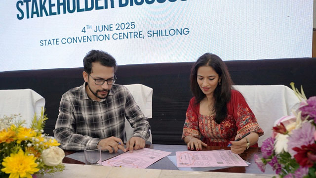 A MoU between Meghalaya State Skill Development Society (MSSDS) and North East Maritime Associates (NEMA) signed at Shillong Wednesday to boost tourism in Meghalaya. Image: DIPR