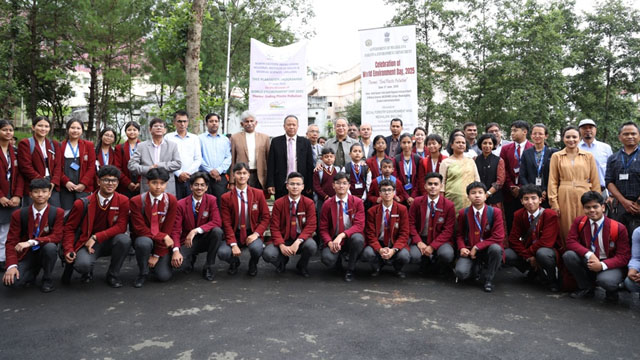 The North Eastern Indira Gandhi Regional Institute of Health and Medical Sciences (NEIGRIHMS), Mawdiangdiang, hosts a tree plantation programme as part of World Environment Day Thursday. Image: DIPR