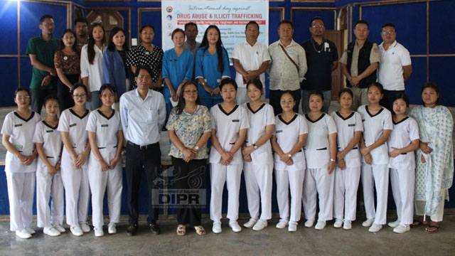 International Day Against Drug Abuse and Illicit Trafficking observed at Tuensang in Nagaland Thursday. Image: DIPR