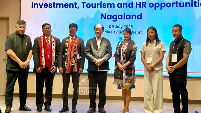 Nagaland Chief Minister Dr Neiphiu Rio along with other dignitaries during the World Expo 2025 held at Osaka in Japan Thursday. Image: DIPR