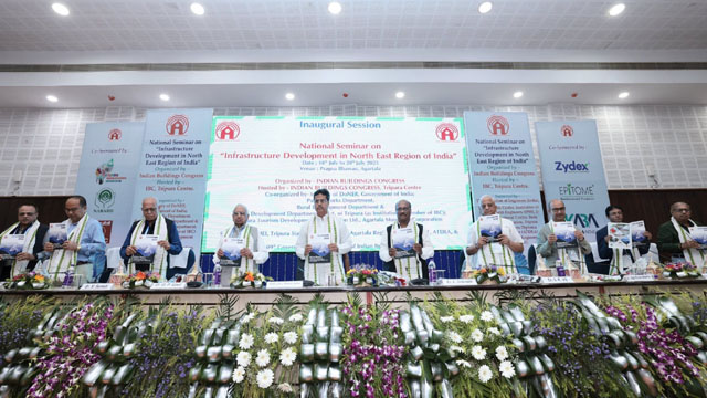 Tripura Chief Minister Dr Manik Saha inaugurates 109th Governing Council meeting of the Indian Building Congress in Agartala Friday. Image: DICA