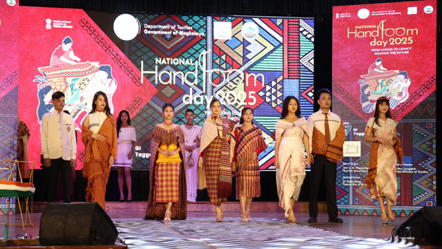 A fashion show was organised on occasion of the National Handloom Day at Shillong Thursday. Image: DIPR