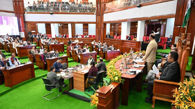 Lok Sabha Speaker Om Birla delivers inaugural address at the 22nd CPA India Region Zone-III Conference under the theme “Policy, Progress & People: Legislatures as Catalysts of Change” at Kohima Monday. Image: DIPR