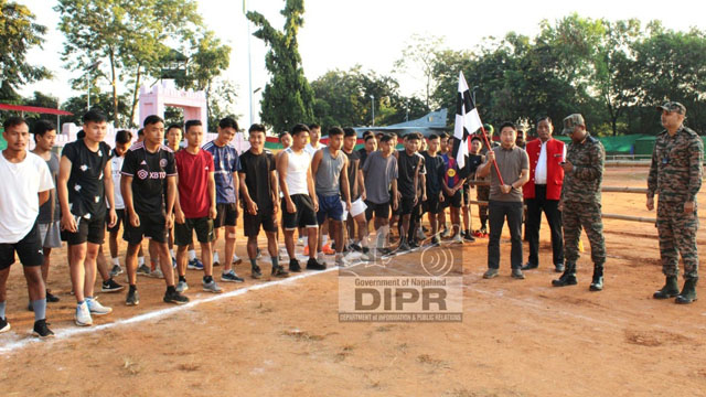 Mega recruitment rally of the Territorial Army gets underway at Dimapur Saturday. Image: DIPR