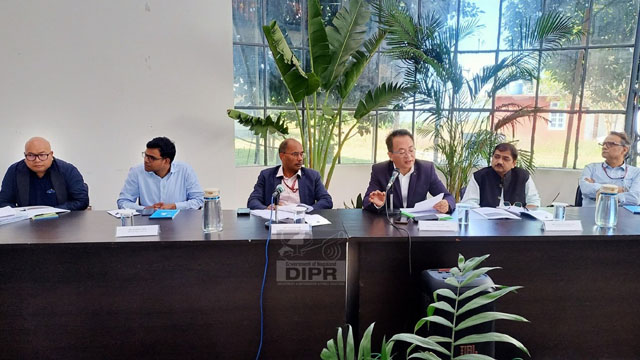 Meeting during visit of the Inter ministerial central team held at Peren in Nagaland Thursday. Image: DIPR
