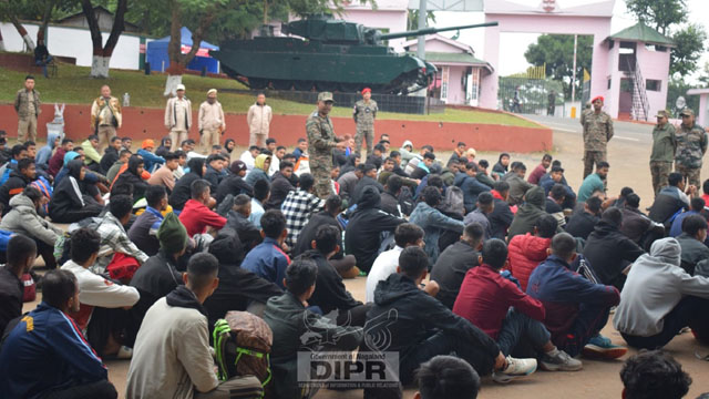 The 15-day multi-state Territorial Army recruitment rally conducted by 113 Infantry Battalion (Territorial Army) Rajput culminates Saturday at Dimapur. Image: DIPR