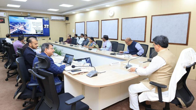 Tripura Chief Minister Dr Manik Saha chairs the 2nd meeting of High Level Task Force on Logistics Cost, Infrastructure & Connectivity in North East Region in the virtual presence of Union DoNER Minister Wednesday. Image: Web
