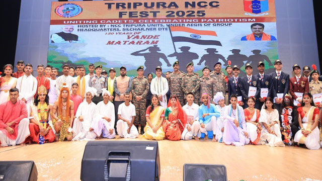 Chief Minister Dr Manik Saha inaugurates the Tripura NCC Fest 2025 at the TIT (Narsingarh) in Agartala Thursday. Image: Web