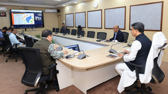 Tripura Chief Minister Dr Manik Saha Thursday joins a virtual meeting with the Union DoNER Minister to present the Matabari Tourist Circuit Project. Image: DICA