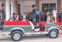 President of India unveils the Durand Cup trophies