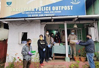 dbt-ibsd distributes hand sanitizers to frontline workers