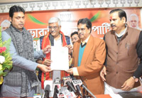 dr manik saha becomes bjp president unopposed