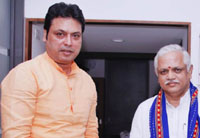 ex-cm biplab kumar deb meets bl santosh