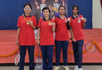 fit india week with a badminton competition
