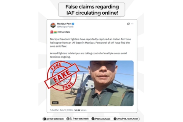 Government debunks claim of IAF chopper by Manipur rebels Government debunks claim of IAF chopper by Manipur rebels