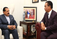 mizoram cm calls on union minister dr jitendra singh