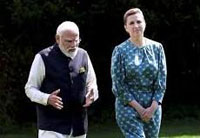 PM Modi and Danish PM Mette Frederiksen speak