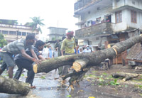 squall lashes agartala other places in tripura