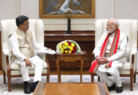 tripura chief minister meets prime minister narendra modi