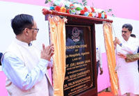 unveiling of foundation stone of shija super speciality hospital