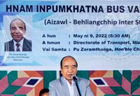 zoramthanga flags off integration bus service